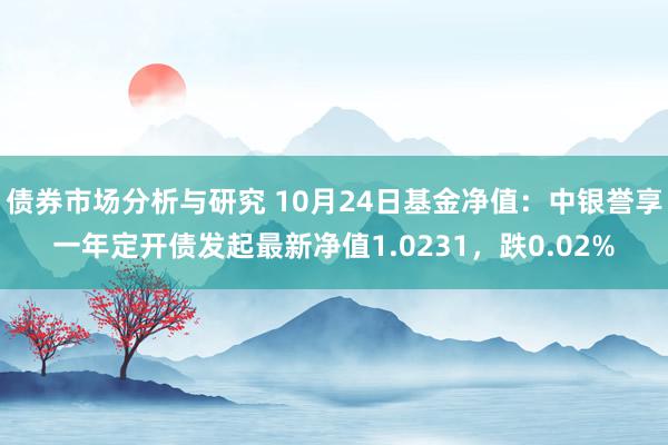 债券市场分析与研究 10月24日基金净值：中银誉享一年定开债发起最新净值1.0231，跌0.02%