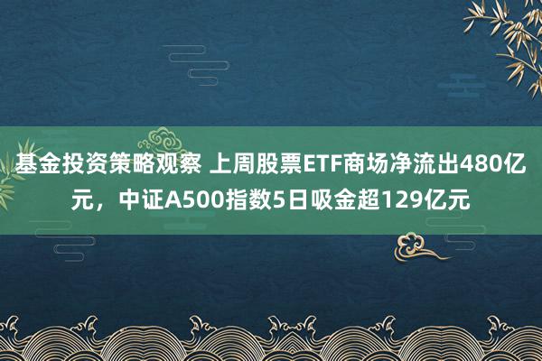 基金投资策略观察 上周股票ETF商场净流出480亿元，中证A500指数5日吸金超129亿元