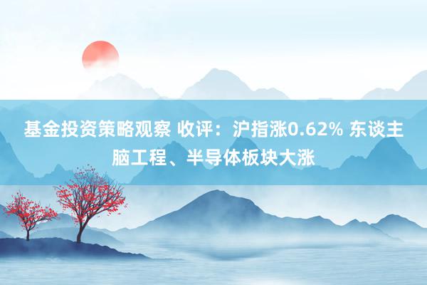 基金投资策略观察 收评：沪指涨0.62% 东谈主脑工程、半导体板块大涨