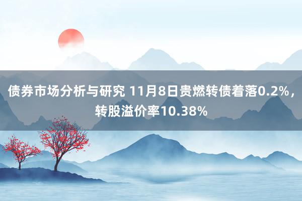 债券市场分析与研究 11月8日贵燃转债着落0.2%，转股溢价率10.38%