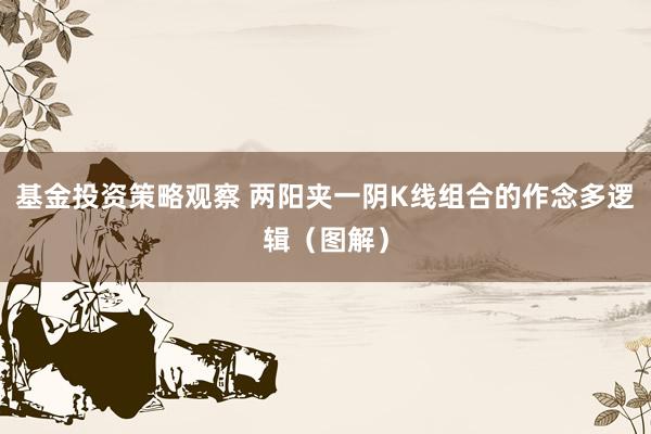 基金投资策略观察 两阳夹一阴K线组合的作念多逻辑（图解）