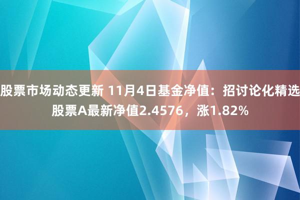 股票市场动态更新 11月4日基金净值：招讨论化精选股票A最新净值2.4576，涨1.82%