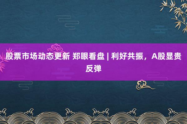 股票市场动态更新 郑眼看盘 | 利好共振，A股显贵反弹