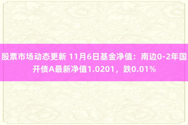 股票市场动态更新 11月6日基金净值：南边0-2年国开债A最新净值1.0201，跌0.01%