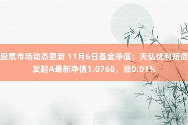 股票市场动态更新 11月6日基金净值：天弘优利短债发起A最新净值1.0768，涨0.01%