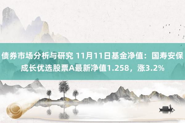 债券市场分析与研究 11月11日基金净值：国寿安保成长优选股票A最新净值1.258，涨3.2%