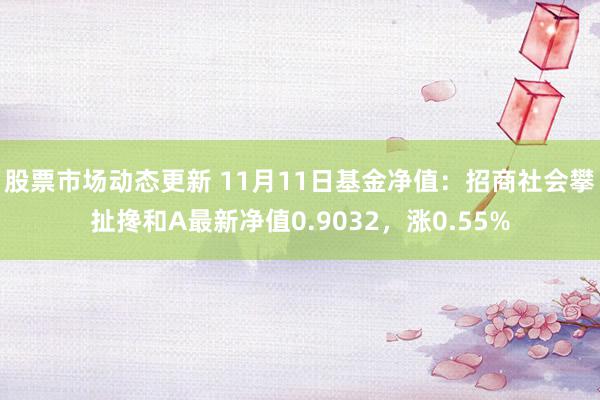 股票市场动态更新 11月11日基金净值：招商社会攀扯搀和A最新净值0.9032，涨0.55%