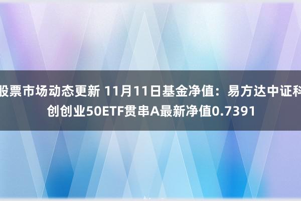 股票市场动态更新 11月11日基金净值：易方达中证科创创业50ETF贯串A最新净值0.7391