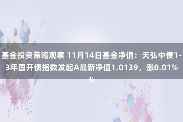 基金投资策略观察 11月14日基金净值：天弘中债1-3年国开债指数发起A最新净值1.0139，涨0.01%