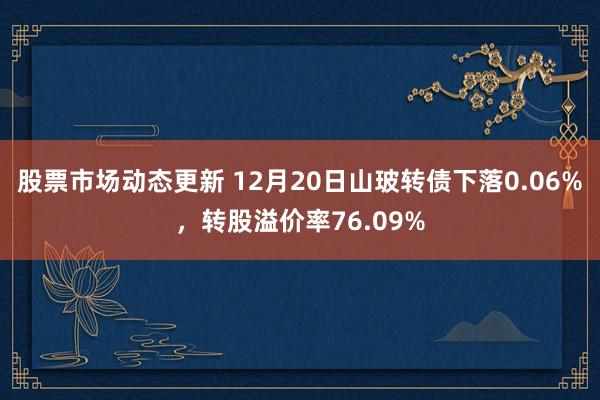 股票市场动态更新 12月20日山玻转债下落0.06%，转股溢价率76.09%