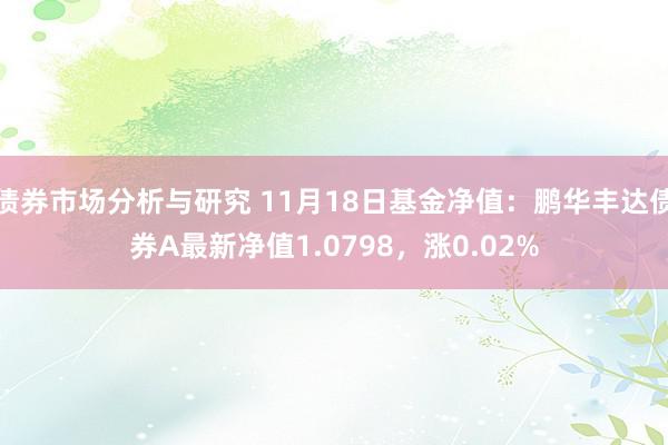 债券市场分析与研究 11月18日基金净值：鹏华丰达债券A最新净值1.0798，涨0.02%