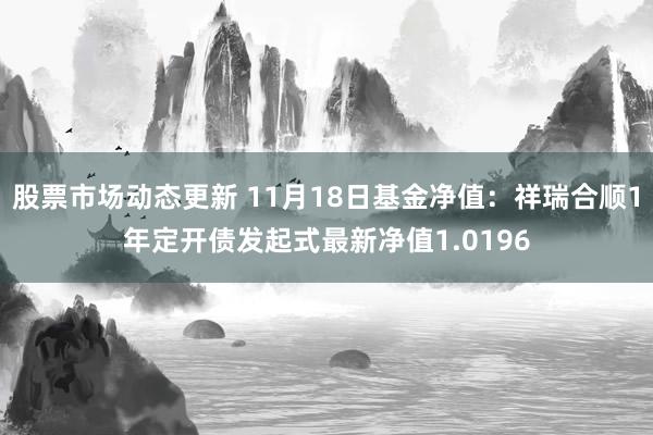 股票市场动态更新 11月18日基金净值：祥瑞合顺1年定开债发起式最新净值1.0196