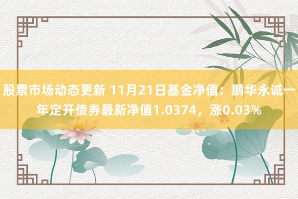 股票市场动态更新 11月21日基金净值：鹏华永诚一年定开债券最新净值1.0374，涨0.03%