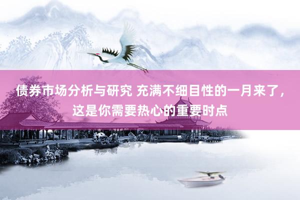 债券市场分析与研究 充满不细目性的一月来了，这是你需要热心的重要时点