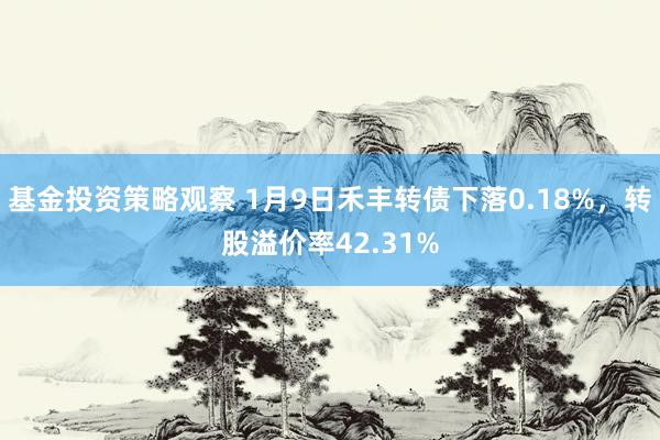 基金投资策略观察 1月9日禾丰转债下落0.18%，转股溢价率42.31%