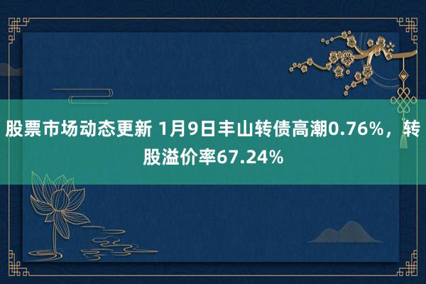 股票市场动态更新 1月9日丰山转债高潮0.76%，转股溢价率67.24%